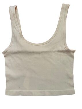 OQQ ribbed tank size medium new in packaging butter yellow